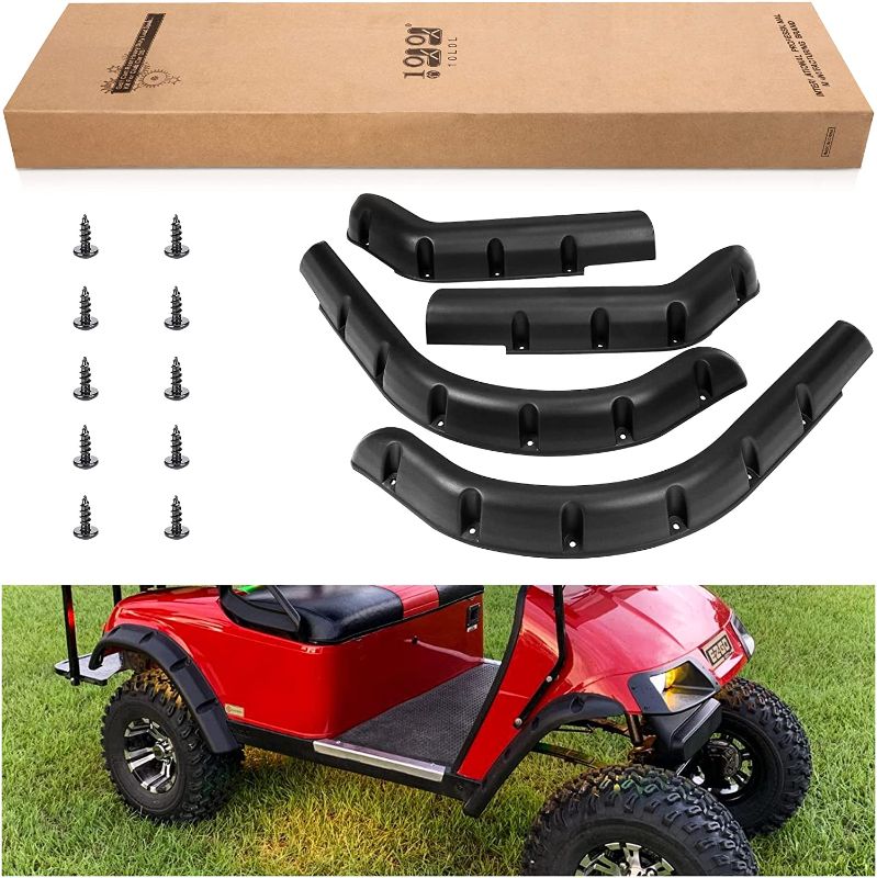 Photo 1 of 10L0L Golf Cart Standard Fender Flares Front and Rear for EZGO TXT 1998-2013 Gas/Electric Golf Carts with Metal Hardware (Set of 4)
