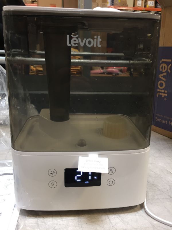 Photo 3 of LEVOIT Humidifiers for Bedroom Large Room Home, Smart Wifi Alexa Control, 6L Top Fill Cool Mist for Baby and Plants, Ultrasonic, Essential Oil Diffuser, Customized Humidity, Night Light, Quiet, Gray
