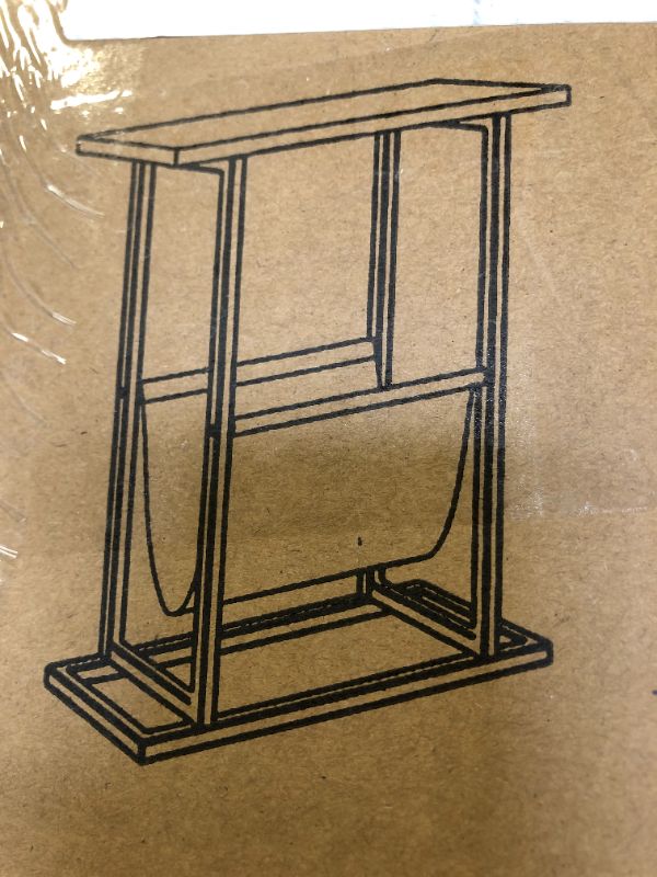 Photo 1 of narrow end table walnut