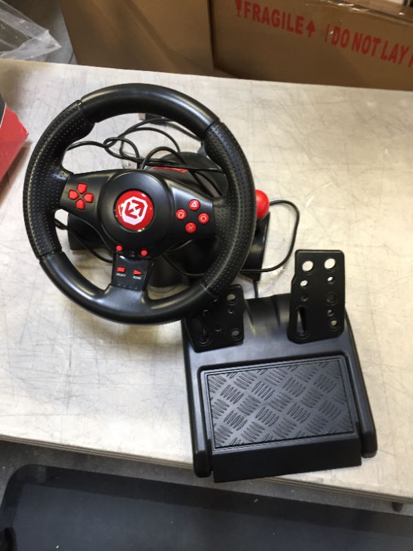 Photo 2 of EVORETRO Super Gaming Steering Wheel with Pedals compatible for Nintendo Switch - Great for Mario Kart 8 - For PC/PS3
