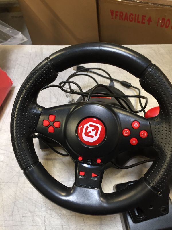 Photo 4 of EVORETRO Super Gaming Steering Wheel with Pedals compatible for Nintendo Switch - Great for Mario Kart 8 - For PC/PS3
