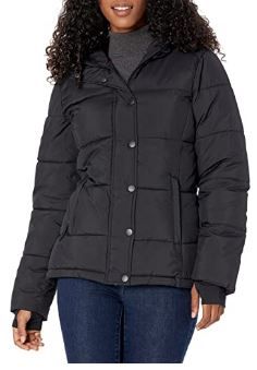Photo 1 of Amazon Essentials Women's Heavyweight Long-Sleeve Hooded Puffer Coat - large