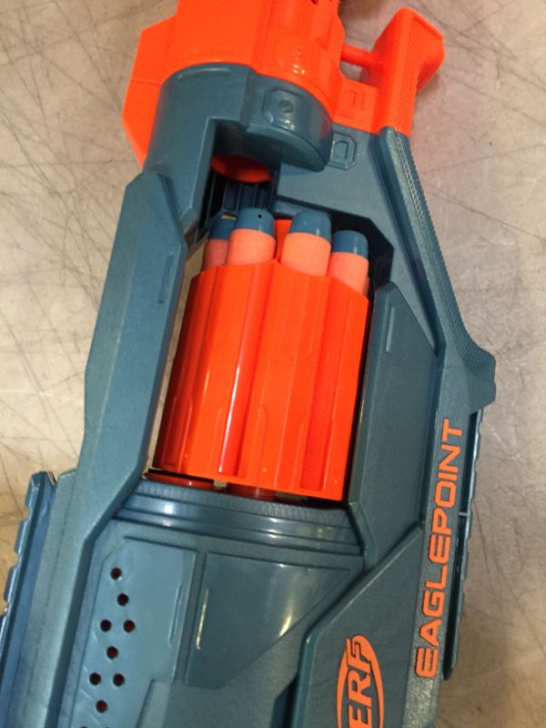 Photo 5 of NERF Elite 2.0 Eaglepoint RD-8 Blaster -- 8-Dart Drum, Detachable Scope and Barrel, 16 Official Elite Darts, Bolt Action
