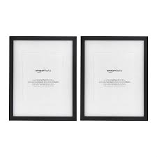 Photo 1 of Amazon Basics 11" x 14" Photo Picture Frame or 8" x 10" with Mat - Black
