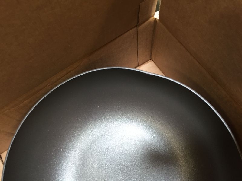 Photo 4 of Anolon Nouvelle Copper Hard Anodized Nonstick Wok/Stir Fry Pan/Wok Pan - 12 Inch, Sable Brown
