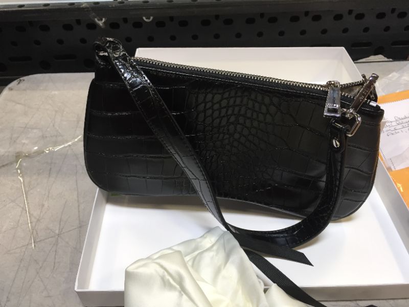 Photo 2 of Eva Shoulder Bag - Black Croc
