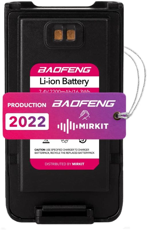 Photo 1 of Baofeng Battery BL-9 2200 mAh Li-ion Compatible with: Baofeng UV-9R, UV-9R Plus, UV-82WP (T-56), BF-T57 Rechargeable Extended Battery by Mirkit Radio