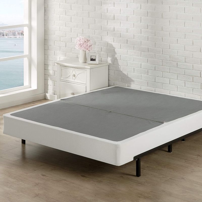 Photo 1 of ZINUS No Assembly Metal Box Spring / 7.5 Inch White Mattress Foundation / Sturdy Metal Structure, Twin
