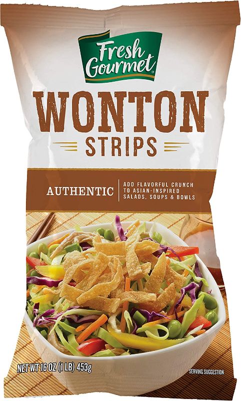 Photo 1 of 2 PACK - Fresh Gourmet Authentic Wonton Strips | 1 Pound | Low Carb | Crunchy Snack and Salad Topper
EXP - APRRIL - 2 -2022 
