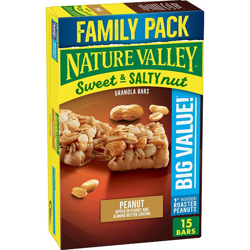 Photo 1 of 2 pack - Nature Valley Granola Bars, Sweet and Salty Nut, Peanut Granola Bars, 18.5 oz, 15 ct
exp - dec - 18 - 21 