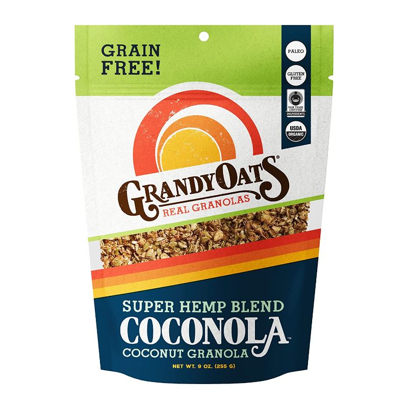 Photo 1 of 2 pack GrandyOats Coconola Gluten Free Granola - Certified Organic, Non-GMO, Grain Free, Paleo Friendly, Low Carb and Low Sugar
exp - 2 - 19- 22 