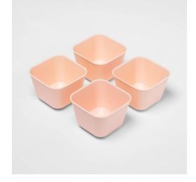 Photo 1 of 12pk Small Storage Trays Feather Peach - Room Essentials™