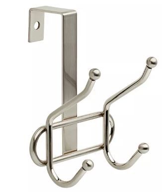 Photo 1 of 2 pack - Over The Door Double Decorative Hook Rack Silver- Room Essentials™