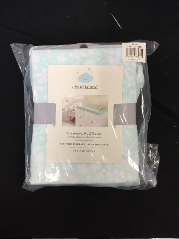 Photo 2 of Changing Pad Cover Mint Ditsy - Cloud Island™ Blue Floral