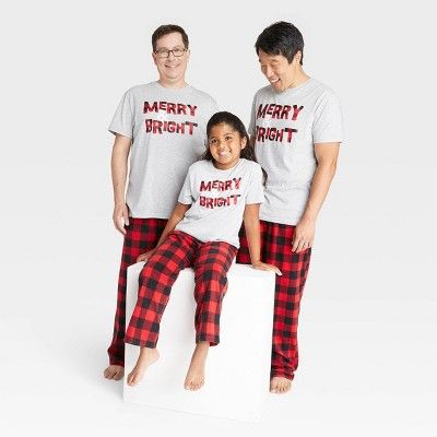 Photo 1 of Kids' Holiday 'Merry and Bright' Matching Family Pajamas - Wondershop™ Gray
pants - size 10
shirt - size 8
