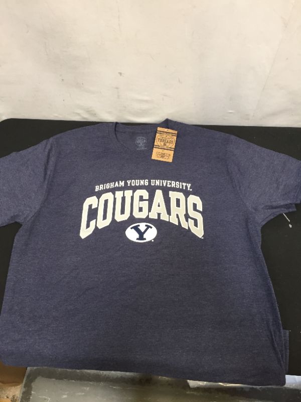 Photo 1 of BRIGHAM YOUNG UNIVERSITY - COUGAR T-SHIRT LARGE NAVY