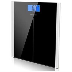 Photo 1 of Etekcity Digital Body Weight Bathroom Scale with Step-on Technology, 400 Pounds, Body Tape Measure Included, Elegant Black
