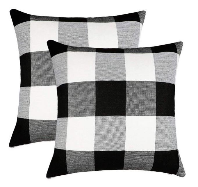 Photo 1 of  PILLOW COVERS SET OF 2 BUFFALO CHECK PLAID THROW PILLOW CASES CUSHION COVERS 18 X 18 INCH