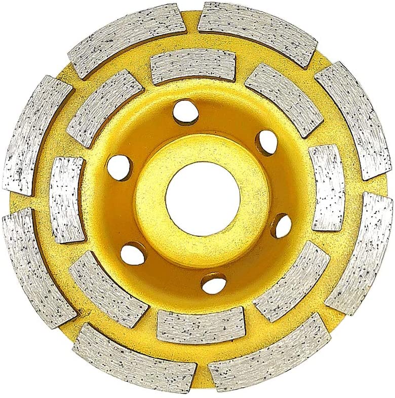 Photo 1 of 100-2P Concrete Grinding Wheel 4 Inch Double Row Diamond Cup Grinding Grinder Wheels Disc for Concrete Masonry Stone Granite Grinding