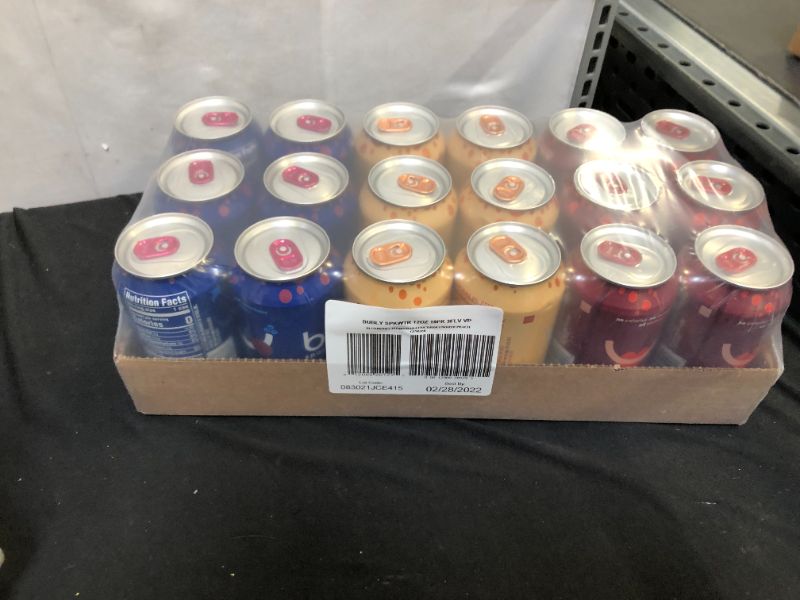 Photo 2 of (18 Cans) bubly Sparkling Water, 3 Flavor Variety Pack, 12 fl oz EXP2/2022