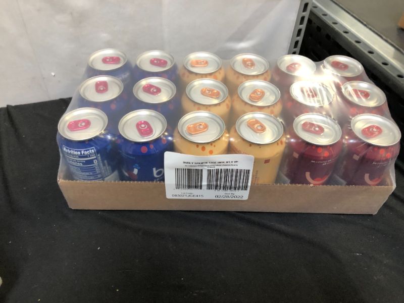 Photo 2 of (18 Cans) bubly Sparkling Water, 3 Flavor Variety Pack, 12 fl oz EXP 2/2022