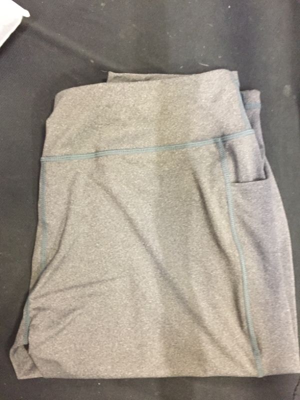 Photo 2 of FITTIN Women's Yoga Capri's Leggings w/ Pocket, Grey SIZE XL