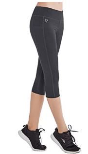 Photo 1 of FITTIN Women's Yoga Capri's Leggings w/ Pocket, Grey SIZE XL