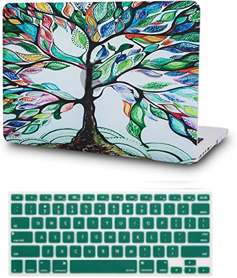 Photo 1 of KECC Compatible with MacBook Pro 13 inch Case 2020 2021 2022 with Touch Bar A2338 M1 A2289 A2251 Protective Plastic Hard Shell + Keyboard Cover (Colorful Tree)
