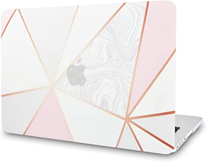 Photo 1 of KECC Compatible with MacBook Pro Retina 13 inch Case 2012-2015 Release A1502 A1425 Protective Plastic Hard Shell (White Marble with Pink Grey 2)
