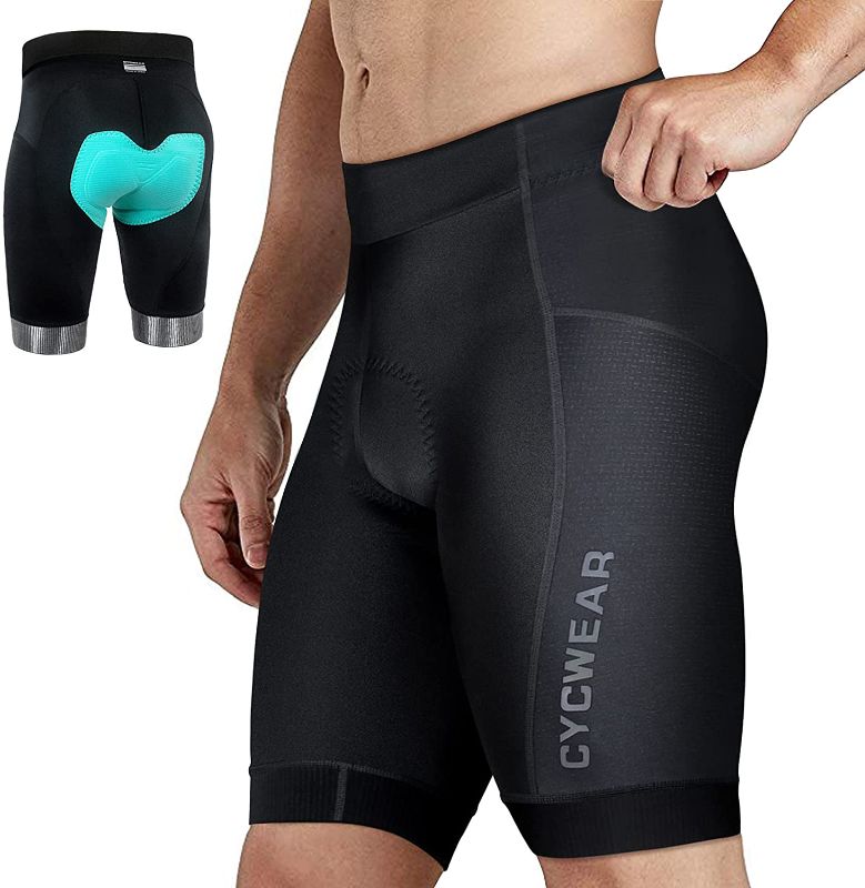 Photo 1 of Bike Shorts, Men's Cycling Shorts,4D&5D Coolmax pad,Quick-Drying and Breathable,UPF 50+ Mountain Bike Cycling Shorts SIZE L
