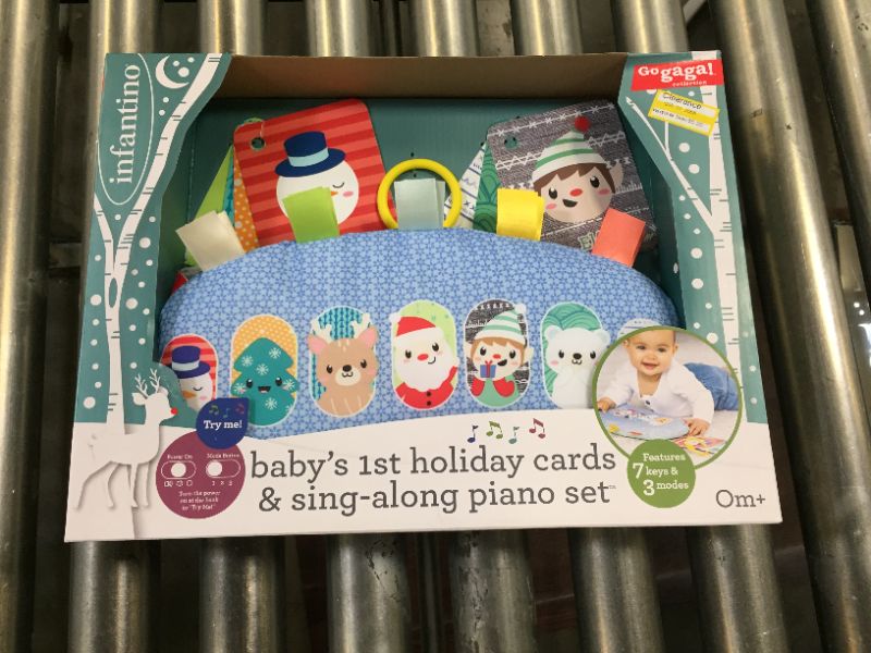 Photo 1 of Infantino Go gaga! Baby's 1st Holiday Cards & Sing Along Piano Set - 8pc

