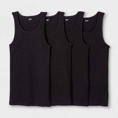 Photo 1 of Men's 4pk Ribbed Tank Top - Goodfellow & Co™
LARGE