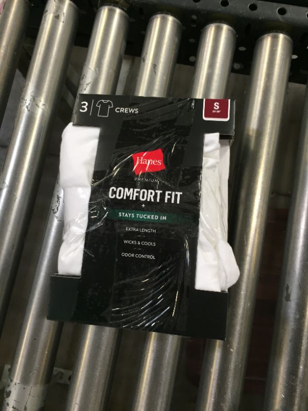 Photo 2 of HANES COMFORT FIT CREW NECK 3PK SIZE SMALL WHITE