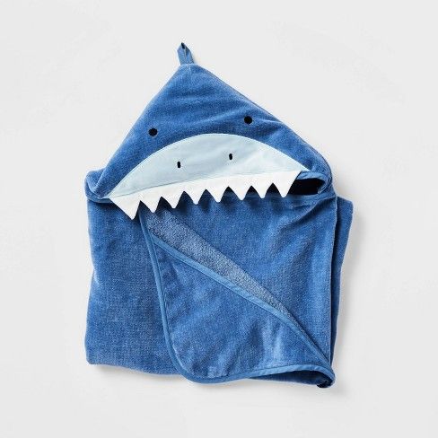 Photo 1 of 25"x50" Shark Hooded Towel - Pillowfort™
