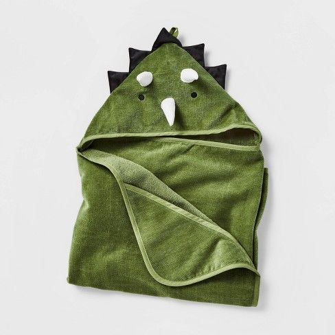 Photo 1 of 25"x50" Dinosaur Hooded Towel - Pillowfort™
