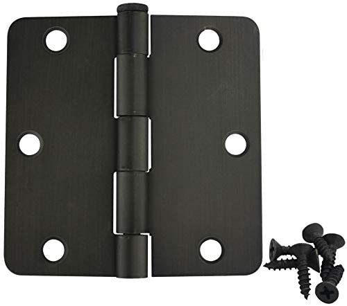 Photo 1 of 30 Pack - Cosmas Oil Rubbed Bronze Door Hinge 3.5" Inch x 3.5" Inch with 1/4" Inch Radius Corners - 37571
