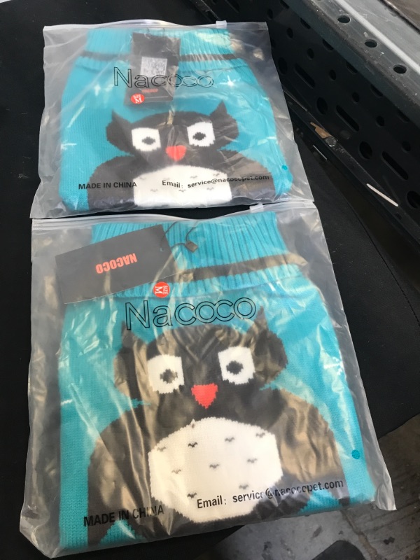 Photo 2 of 2 pack - NACOCO Pet Clothes The Owl Sweater The Cat Dog Sweater Christmas Pet Jacket Dog Apparel - medium 
