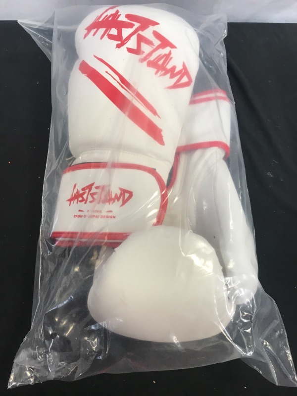 Photo 2 of ASTSTAND Boxing Gloves for Men & Women, PU Leather Fight Gloves for MMA Muay Thai Taekwondo Sanda Training, Kickboxing Fitness and Sparring Gloves- one size 
