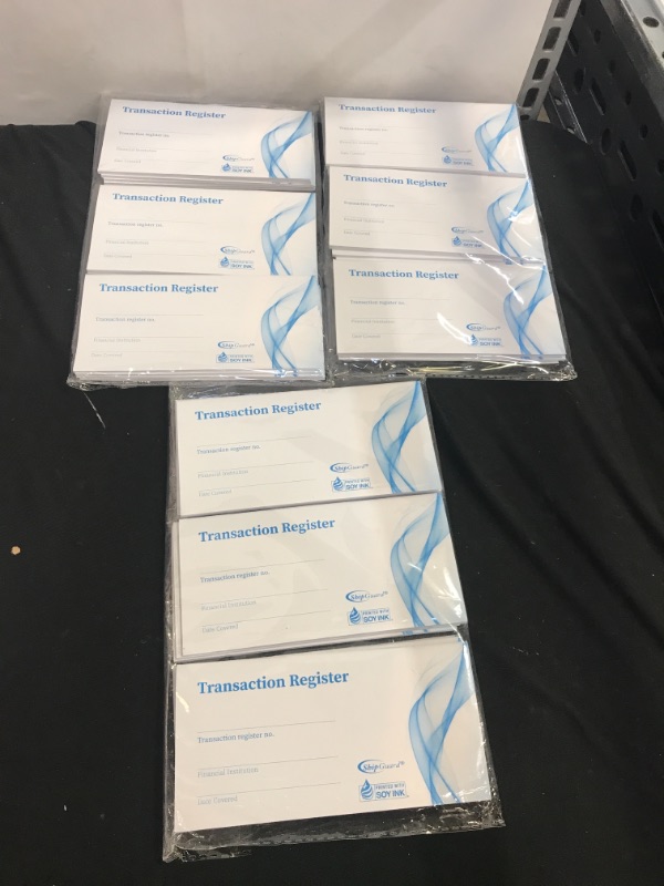 Photo 1 of ShipGuard 12 Check registers for Personal Checkbook Ledger Transaction Registers Log for Personal or Business Bank Checking Account, Saving Account, Deposit, Credit Card, and Large Booklet Blue - 3 PACK 
