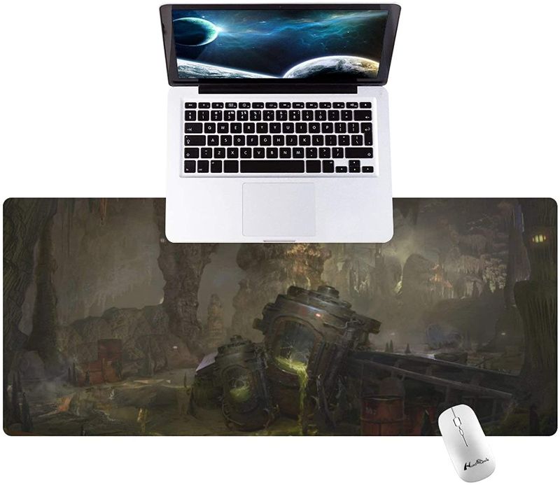 Photo 1 of Hunthawk Large Desk Mat, Pretty Mouse Pad, Desktop Home Office School Cute Decor Big Extended Pretty Desk Pad for Gaming Laptop Computer Accessories 35.4"x15.7"x0.1" (Style9)
