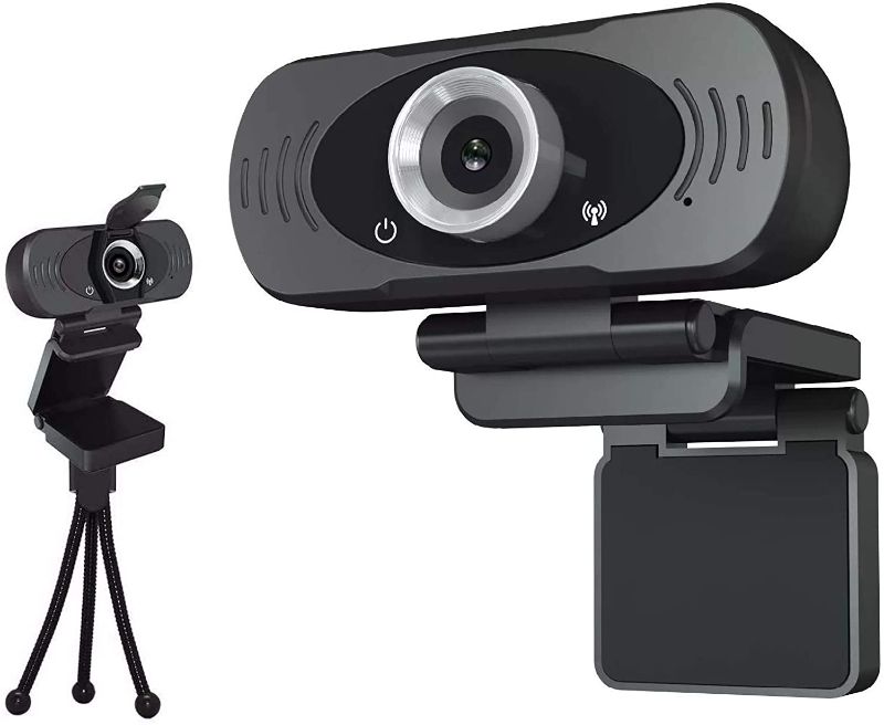 Photo 1 of USB Pro Webcam Full HD 1080p (1920x1080 Webcam). Auto Focus Computer Camera with Built-in Microphone for Desktop Computer or Laptop. Webcam Includes Tripod and Privacy Shutter - 2 Pack