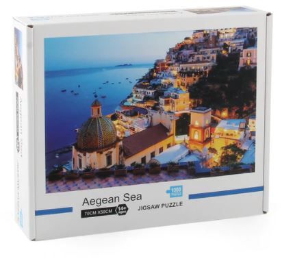 Photo 1 of Aegean Sea Wooden 1000 Piece Jigsaw Puzzle Toy For Adults and Kids
