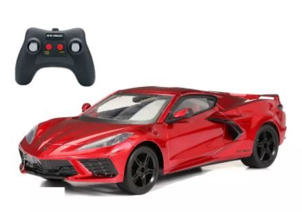 Photo 1 of New Bright 1:8 (22") R/C Full Function USB Showcase Sportscar - Corvette C8 Torch Red
