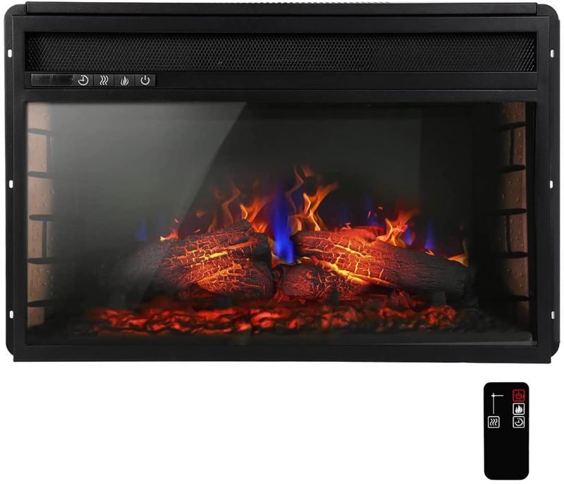 Photo 1 of SNAILHOME 26" Electric Fireplace with 7 Realistic Flame Effects, with Insert Plug, LED Energy Saving, Remote Control, 1400W, Overheat Protection, Temperature Adjustment: 62-82 ° F (26 Inches High)
