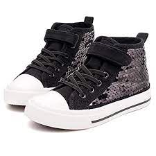 Photo 1 of Toandon Sparkle Color Change Flipping Sequins High Top Casual Canvas Shoes for Kids
size 3 