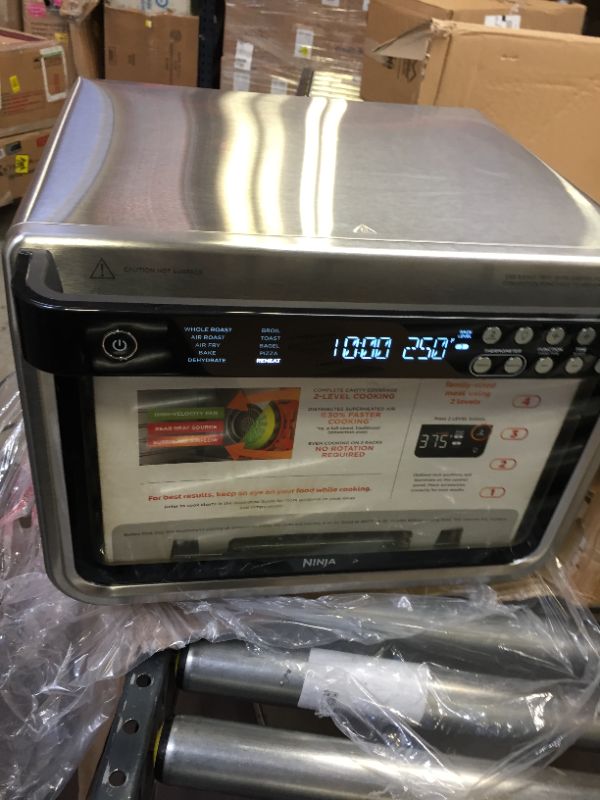 Photo 5 of Ninja DT201 Foodi 10-in-1 XL Pro Air Fry Digital Countertop Convection Toaster Oven with Dehydrate and Reheat, 1800 Watts, Stainless Steel Finish
