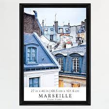 Photo 1 of 27X40 INCH WOODEN BLACK PICTURE FRAME MARSEILLE