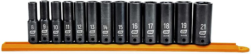 Photo 1 of GEARWRENCH 13 Pc. 3/8" Drive 6 Pt. Deep Impact Socket Set, Metric - 84914N
missing 19,20,21