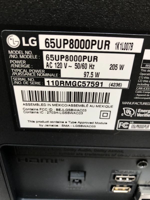 Photo 4 of LG 65UP8000PUR Alexa Built-In 65" 4K Smart UHD TV (2021)
