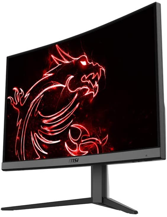 Photo 1 of MSI 24" FHD 1500R Curvature Non-Glare Super Narrow Bezel 1ms 1920 x 1080 144Hz Refresh Rate Tilt Adjustment FreeSync Curved Gaming Monitor (Optix G24C4), Black
